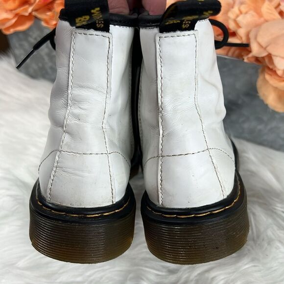 Doc Martens 1460J Combat Boots Youth Size 2 Lace Up Side Zip - Picture 8 of 11